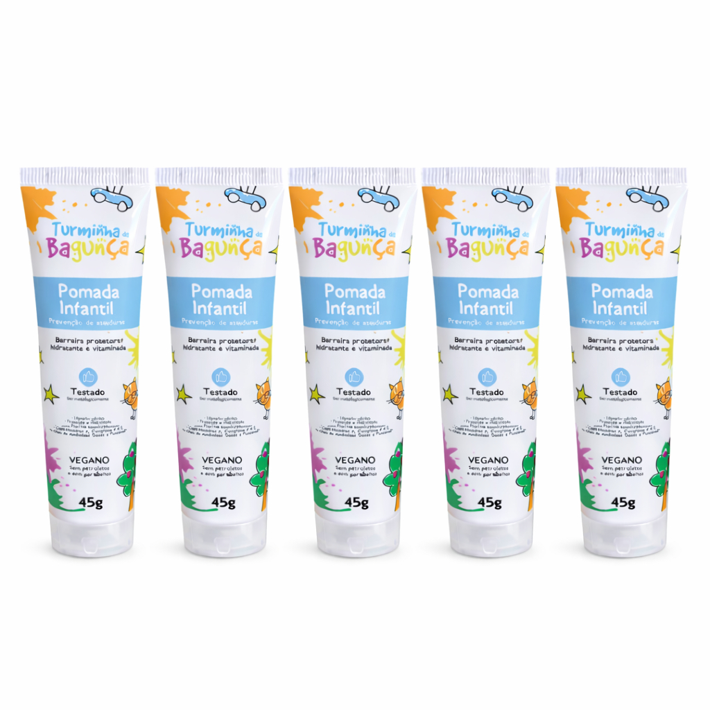 Kit 5 Pomadas Prevenção de Assaduras TURMINHA DA BAGUNÇA 45g