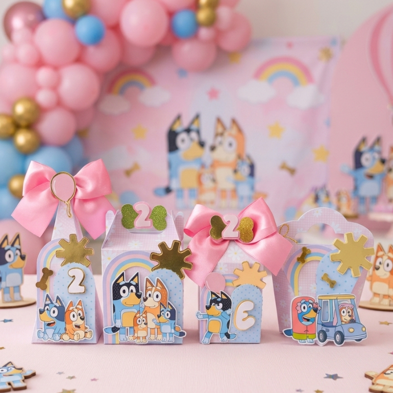 Kit Festa Personalizado BLUEY 20 Peças | Kit Completo | Lembrancinha | Aniversário | Decoração