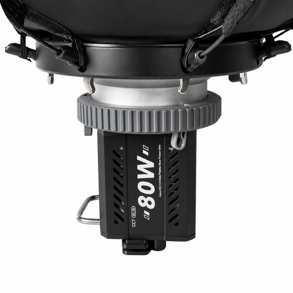 Adaptador Mini Bowens para Bowens Padrão 80W | Suporte para Softbox, Refletor e Acessórios de Estúdio