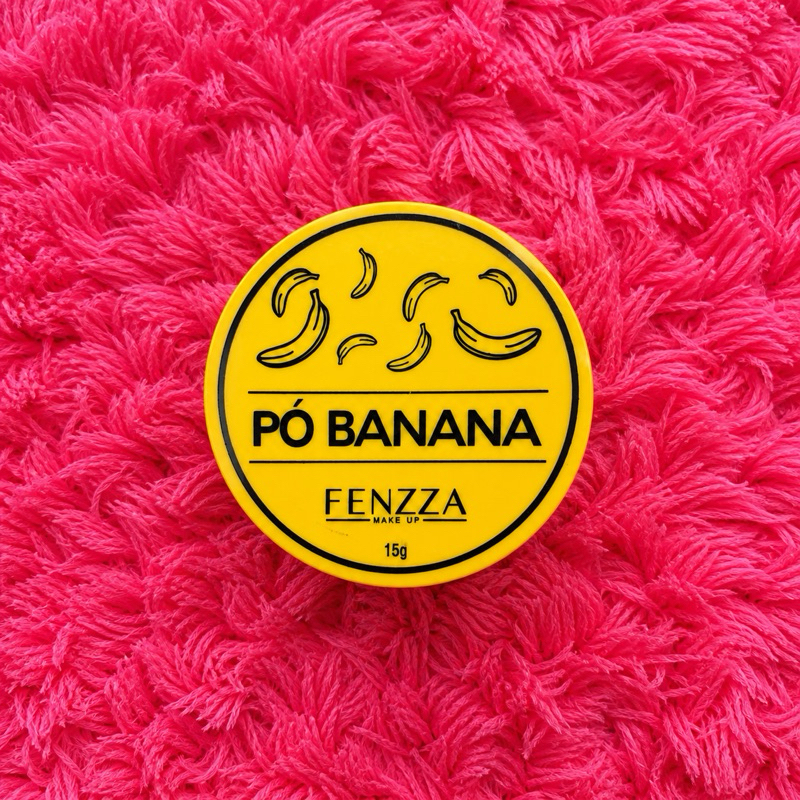 Pó Banana Fenzza 15g Efeito Matte, Selador de Maquiagem, Controle de Oleosidade.