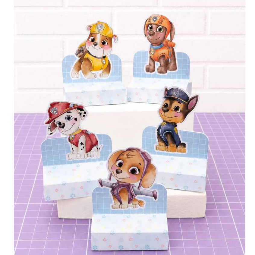 Porta BIS Duplo Patrulha Canina/Lembrancinha,Mimo,Caixinha,Personalizado,Aniversário,Infantil,Decoração,PEGUE E MONTE