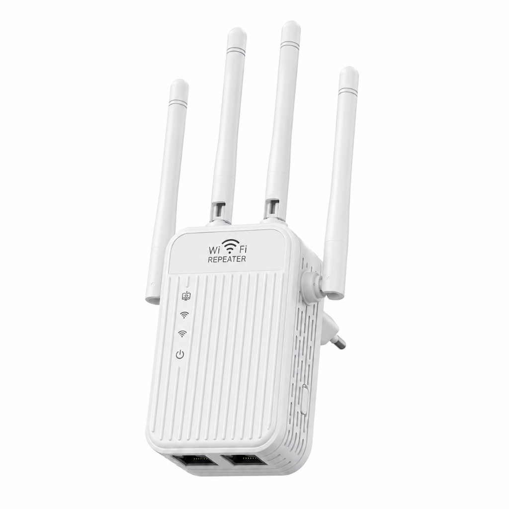 Repetidor Wifi 300Mbps 2.4G Sinal Super Estável 4 Antenas Suporta Muitos Dispositivos Extensor Amplificador Rede para Câ