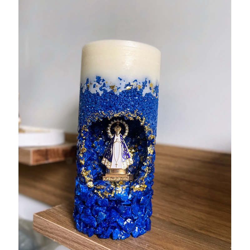 Vela gruta oratória Nossa senhora Aparecida aromática