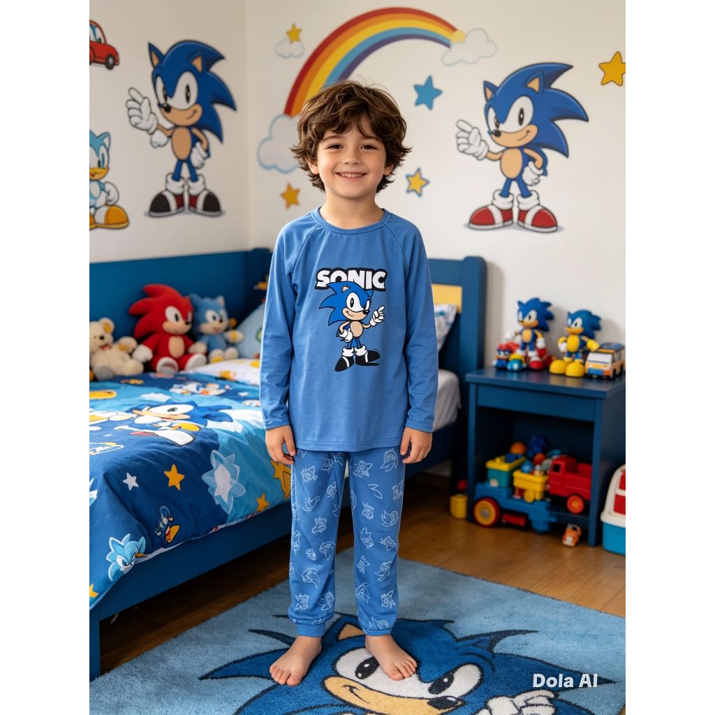 Pijama Infantil Manga Longa Personagem Inverno Quentinho Confortável