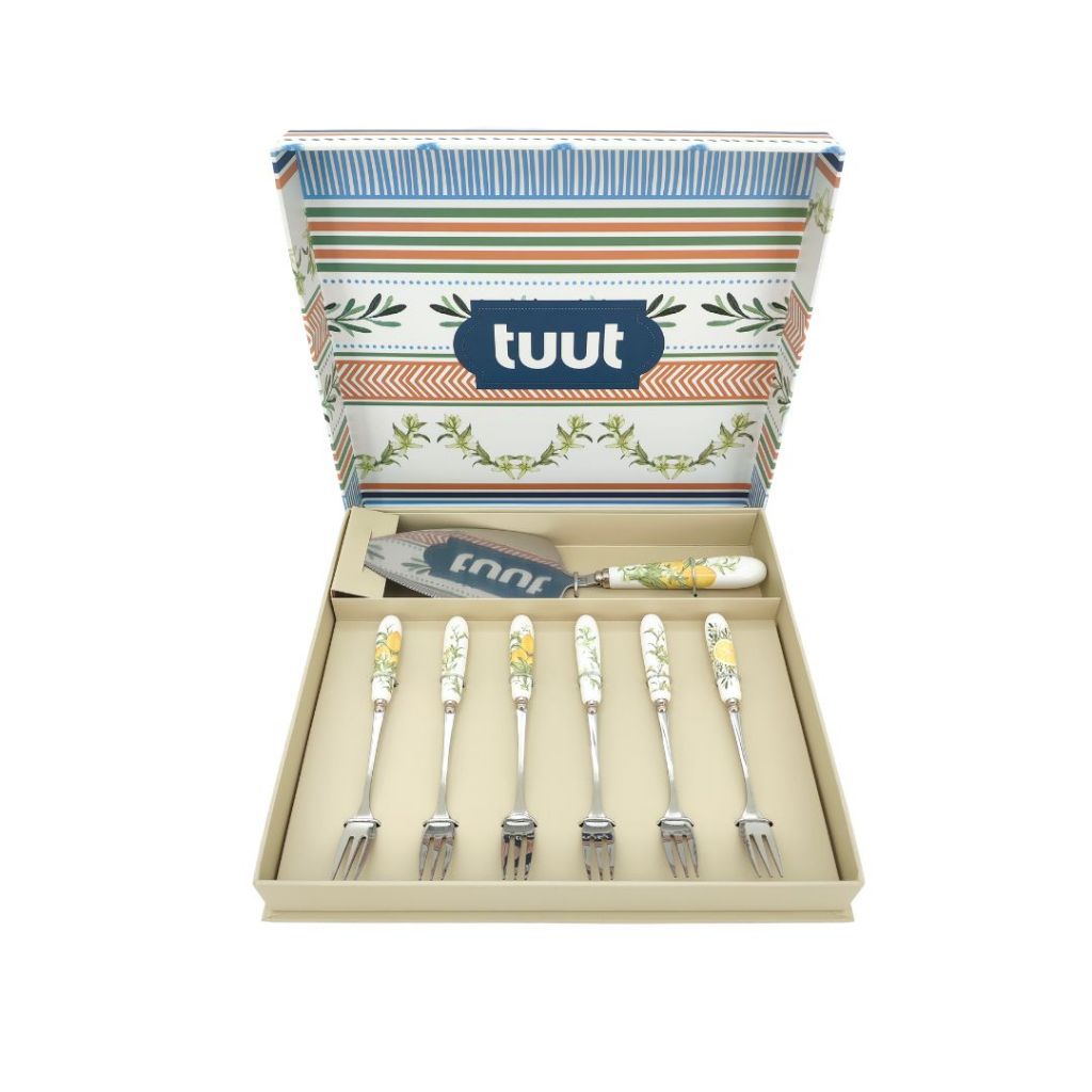 Jogo 7 Talher Sobremesa Premium Conjunto Mesa Posta Bolo Café da Tarde Manhã Decoração