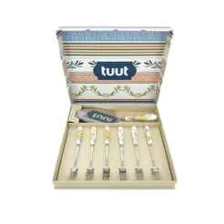 Jogo 7 Talher Sobremesa Premium Conjunto Mesa Posta Bolo Café da Tarde Manhã Decoração