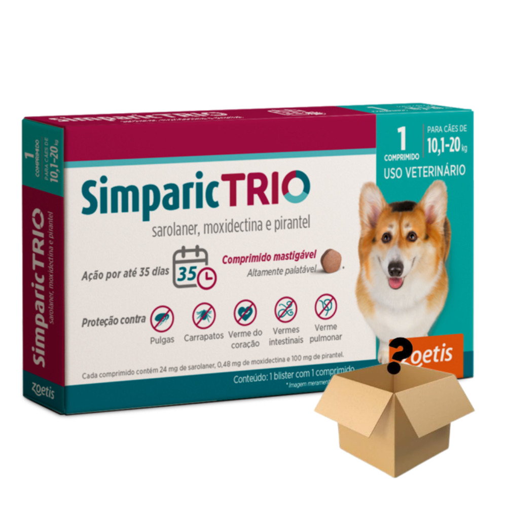 Simparic Trio Cães 24Mg C/ 1 Comprimido + Surpresa