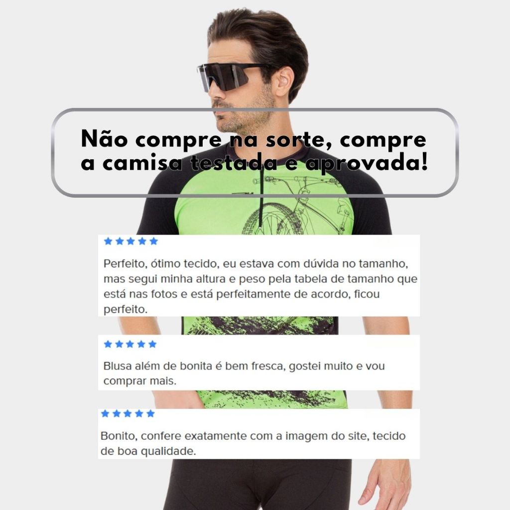 Camisa de Ciclismo Masculina Bike Roda Verde Blusa Pro Manga Curta · foto 2