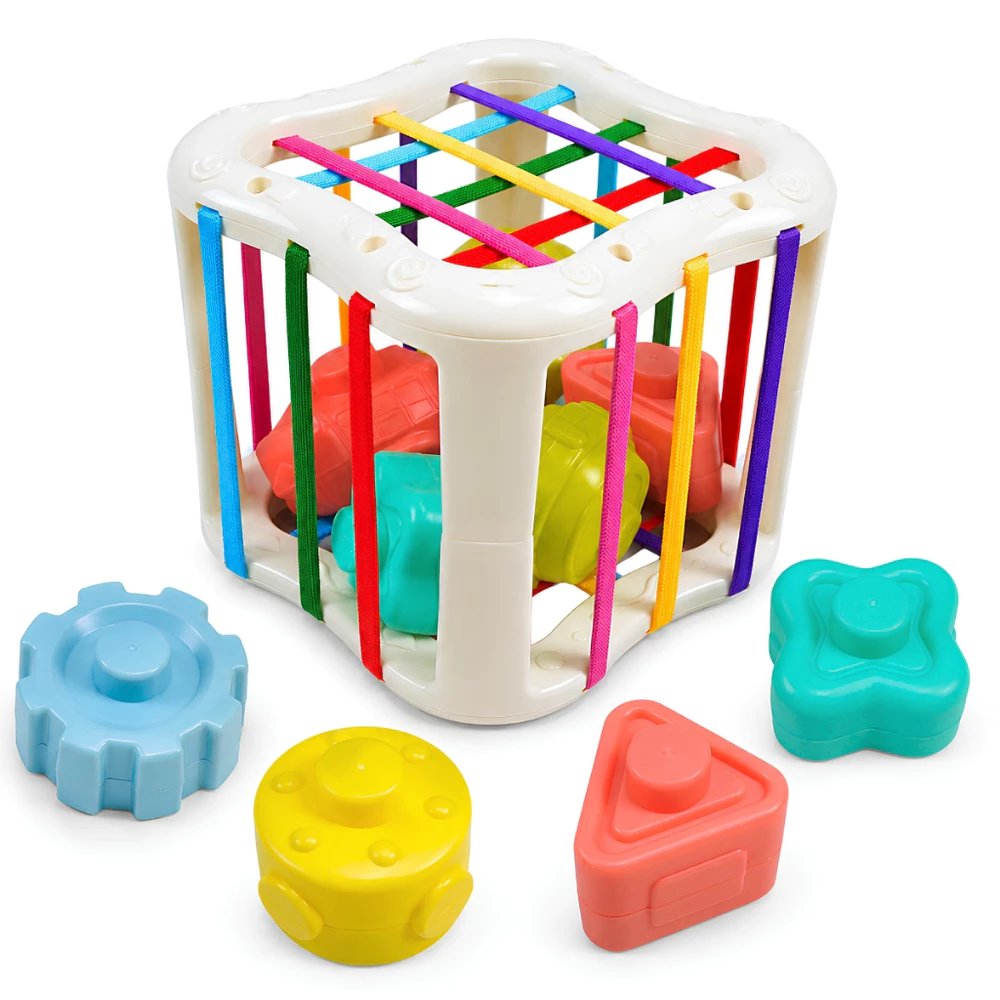 Kit Cubo Didático Sensorial Bebês Formas Geométricas - Castela