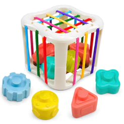 Kit Cubo Didático Sensorial Bebês Formas Geométricas - Castela