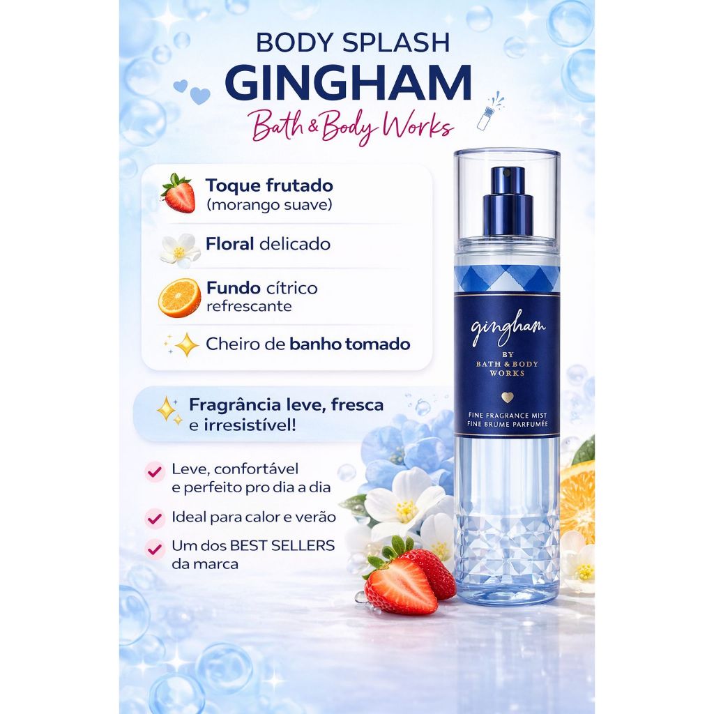 Body Splash Gingham - Bath & Body Works Original 236ml