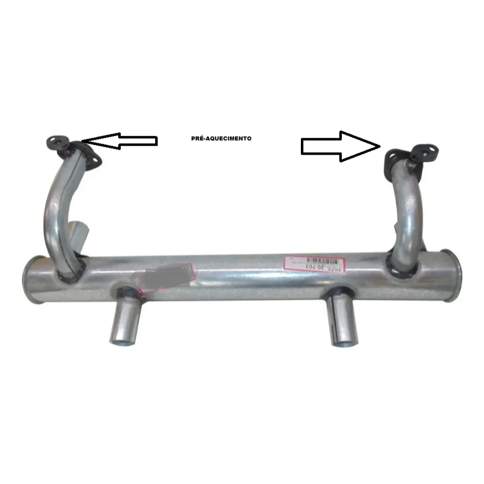 ESCAPAMENTO SILENCIOSO MODELO TUBULAR VW FUSCA 1300/1500/1600 COM PRÉ-AQUECIMENTO