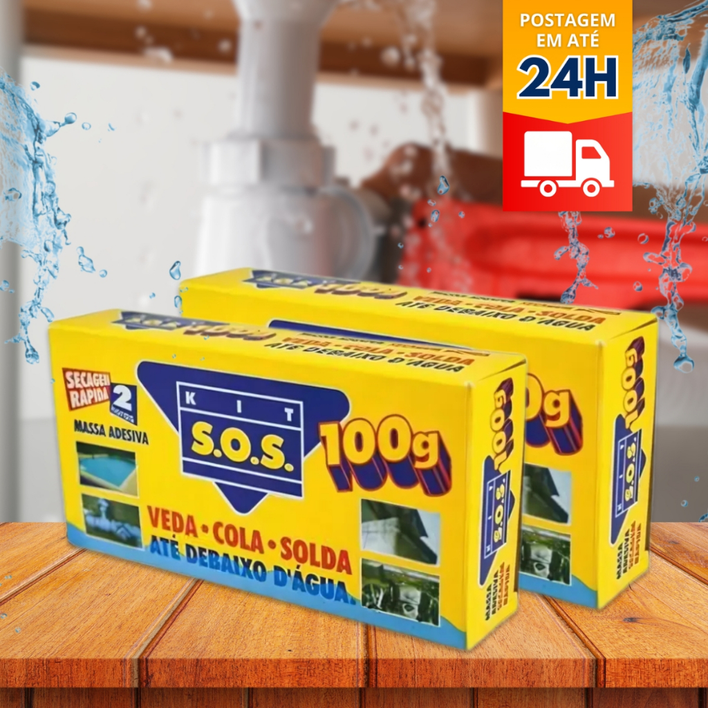Cola Massa Kit SOS Epoxi - 100g