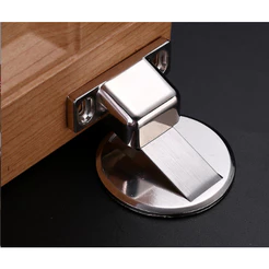 Prendedor De Porta Magnético Cromado Com Fita 3m E Parafusos Para Deixar Seu Ambiente Elegante trava porta imã