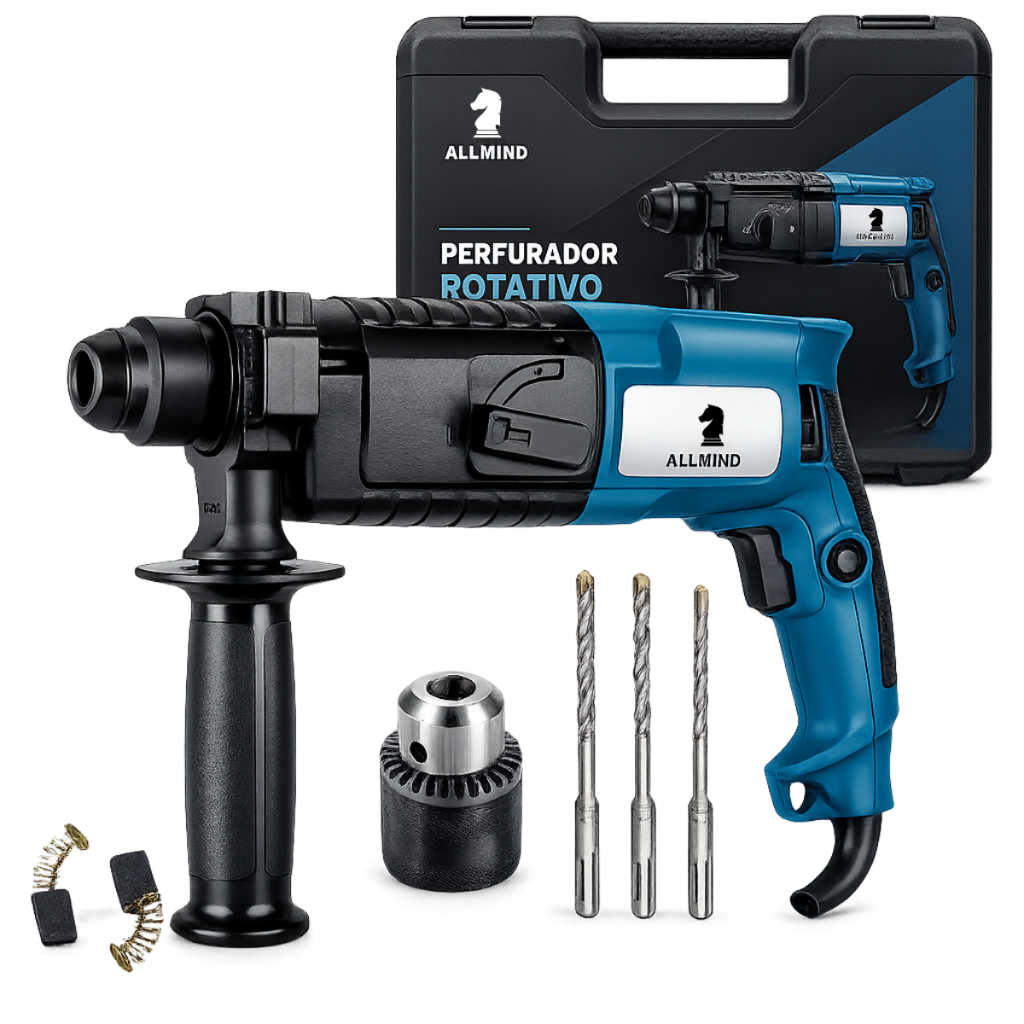 Furadeira Perfurador e Rompedor 1000W Profissional 5kg para Concreto e Demolição