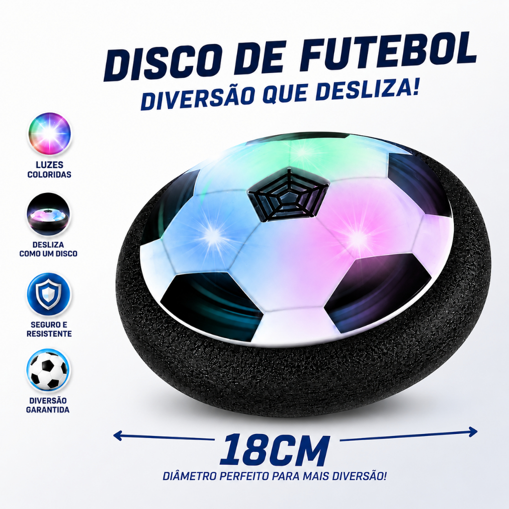 Bola de Futebol Flutuante Hover Ball Elétrica com LED Piscante Brinquedo Infantil para Crianças
