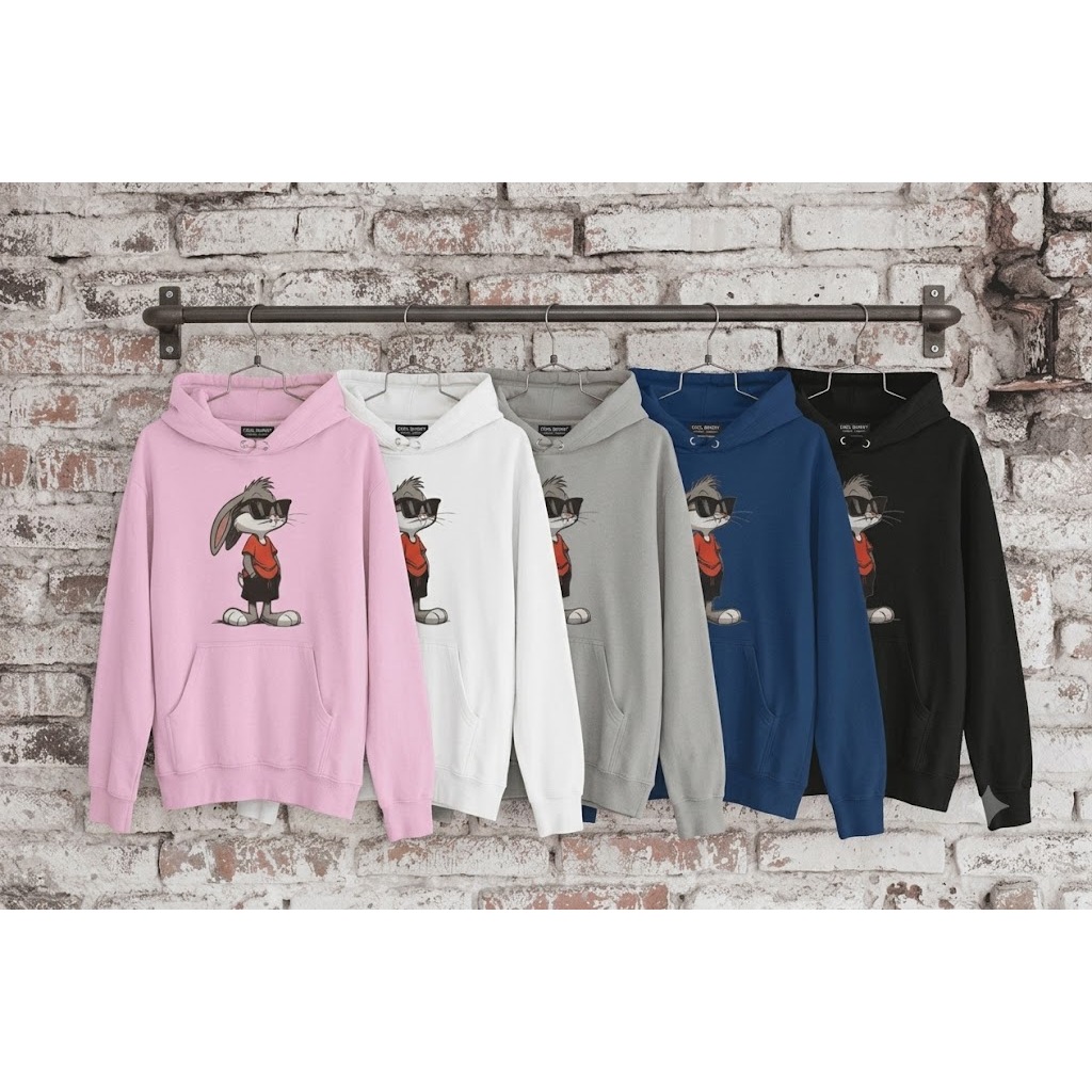 Moletom Canguru Unissex Feminino Masculino Agasalho Estampa Pernalonga Swag Street Blusa Frio Gym