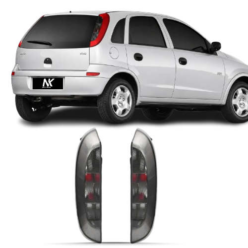 Par / UN Lanterna Corsa Hatch 2003 2004 2005 2006 2011 2012 Fumê 1ª Linha Novo