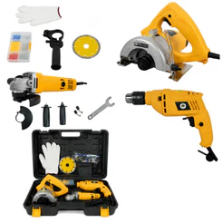 Kit Multi Ferramentas 3 Em 1 Furadeira Parafusadeira 900w + Esmerilhadeira Lixadeira e Serra Mármore