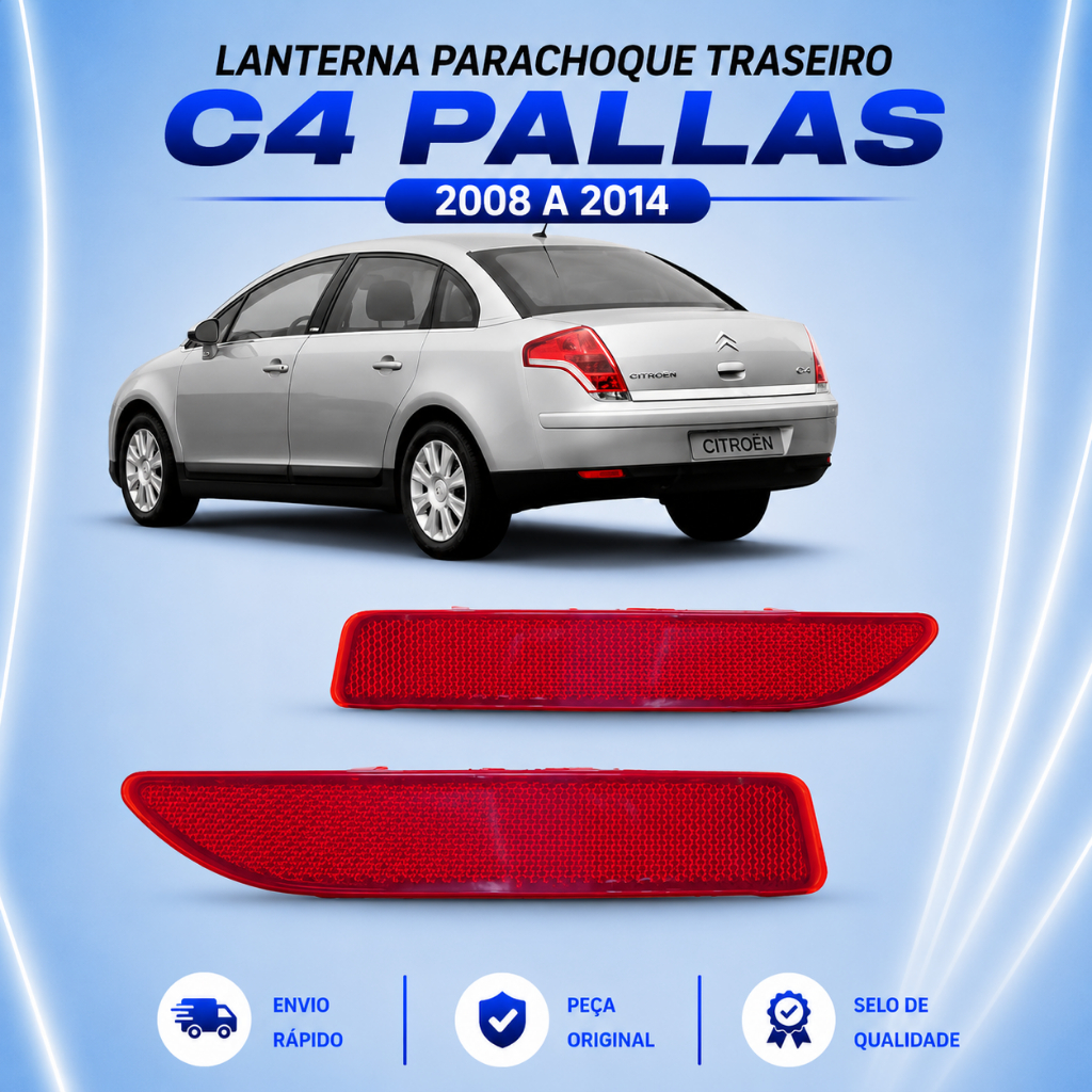 Lanterna Parachoque Traseiro C4 Pallas Hatch 2008 A 2014