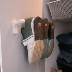 Suporte de Parede Adesivo para Tênis, Sapatos e Chinelos – Organizador de Calçados Multiuso