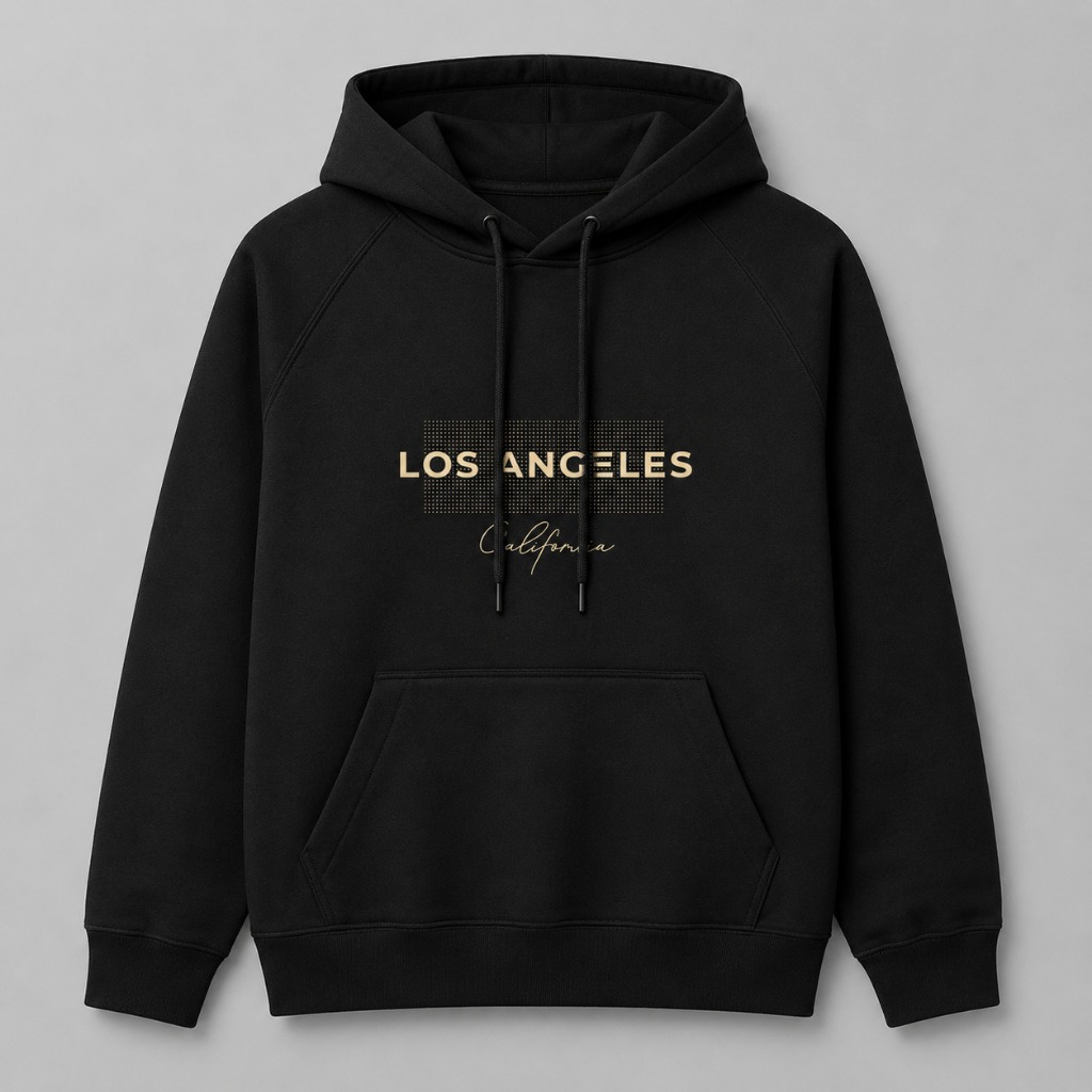 Lançamento Moletom Estampa Los Angeles Masculino Feminino Promoção Agasalho Canguru Flanelado Casual Blusa De Frio