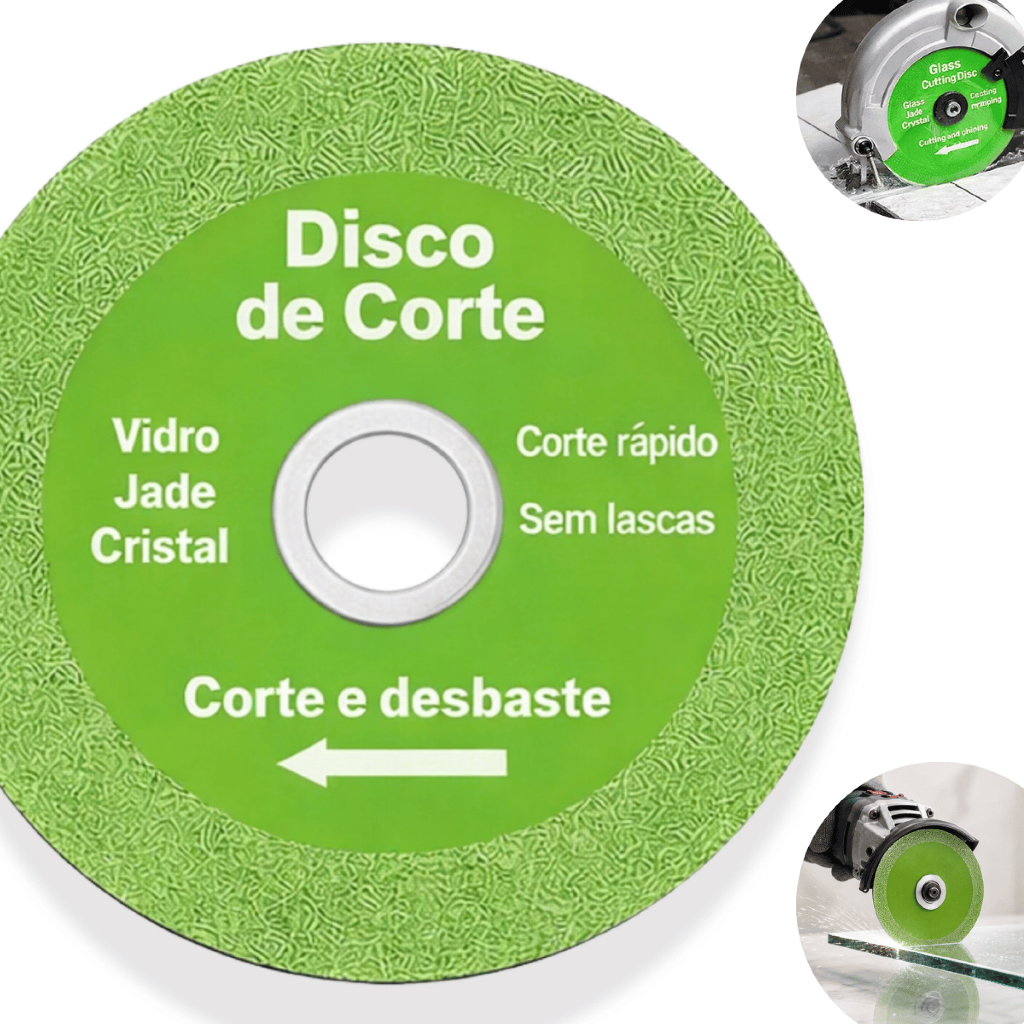 1/3/5 Disco de Corte Diamantado para Vidro Porcelana Piso Cerâmica Verde 100mm Kit 1/3/5