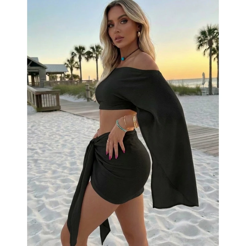 Conjunto de Saída de Praia Feminino com Saia — foto 4