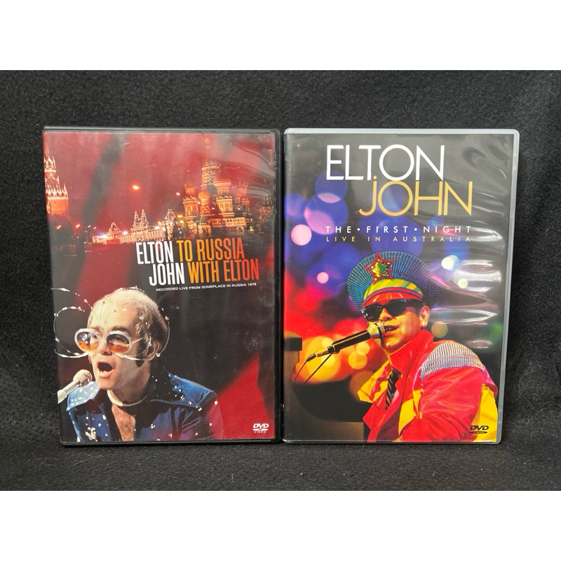 Kit 2 DVDs Elton John Originais To Russia With Elton John + The First Night Live In Australia Tiragem AA