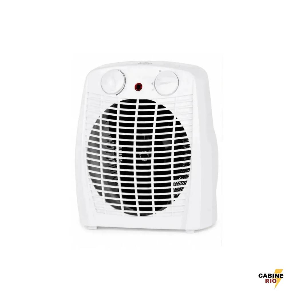 Aquecedor Elétrico Portátil Kian 1500W 127V Branco - Turbo Warm Termostato