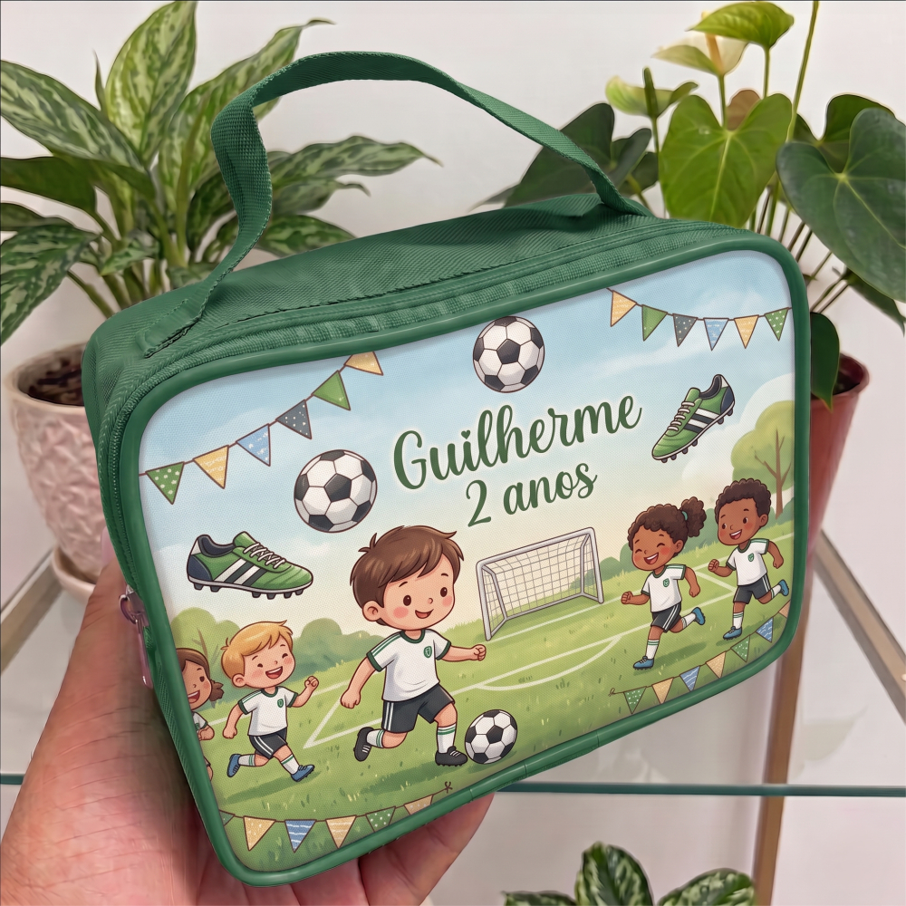10 Maletinhas lembrancinhas personalizada no tema futebol, personalizamos vários temas para aniversários, brindes e mimo
