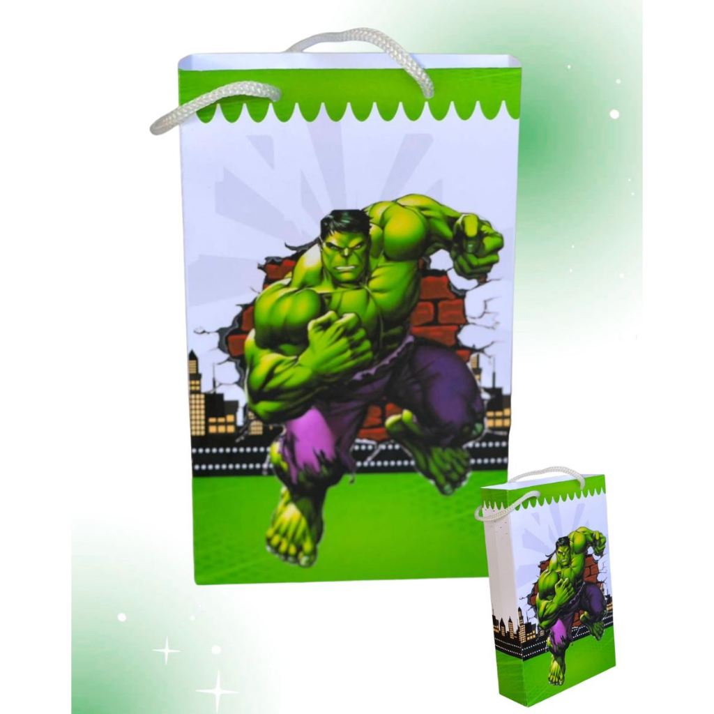 SACOLINHAS PERSONALIZADAS O INCRÍVEL HULK  PEGUE E MONTE LEMBRANCINHA SURPRESA HEROI HULK