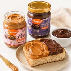 Kit 2 unid Doce de Leite e Brigadeiro Cremoso Zero Açucar Sem Gluten Flormel 210g cada