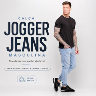 Calça Jogger Masculina Jeans Calça Jogger Jeans Masculina Calça Masculina Jeans