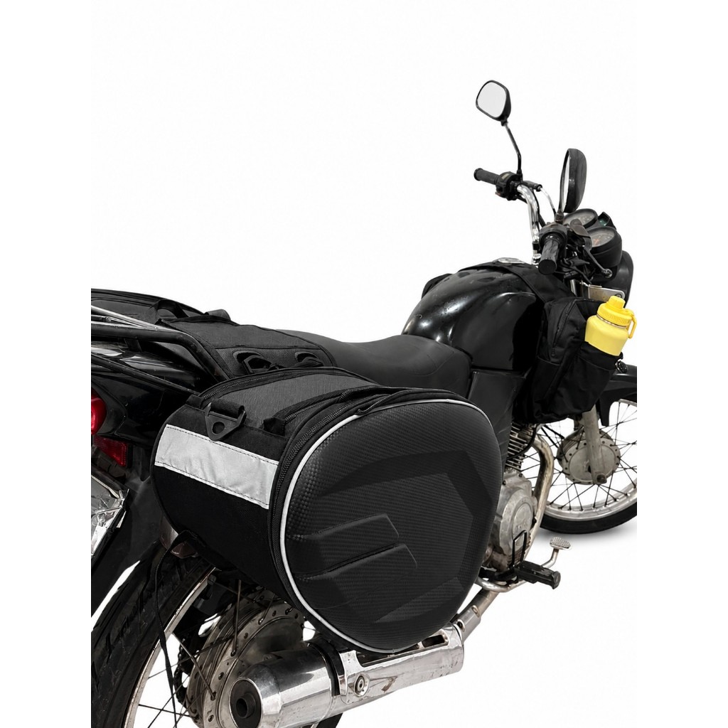 Bolsa Motos Bag Bau 58L Lateral Honda Cg Fan Titan Sport Mix Flex Ks Es Esi 150 160 Baslu