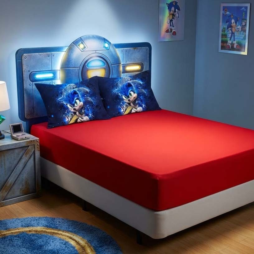 Jogo De Lençol SONIC Casal Padrão 3 Pçs Poliester SONIC COR 100 — imagem 2 de 2