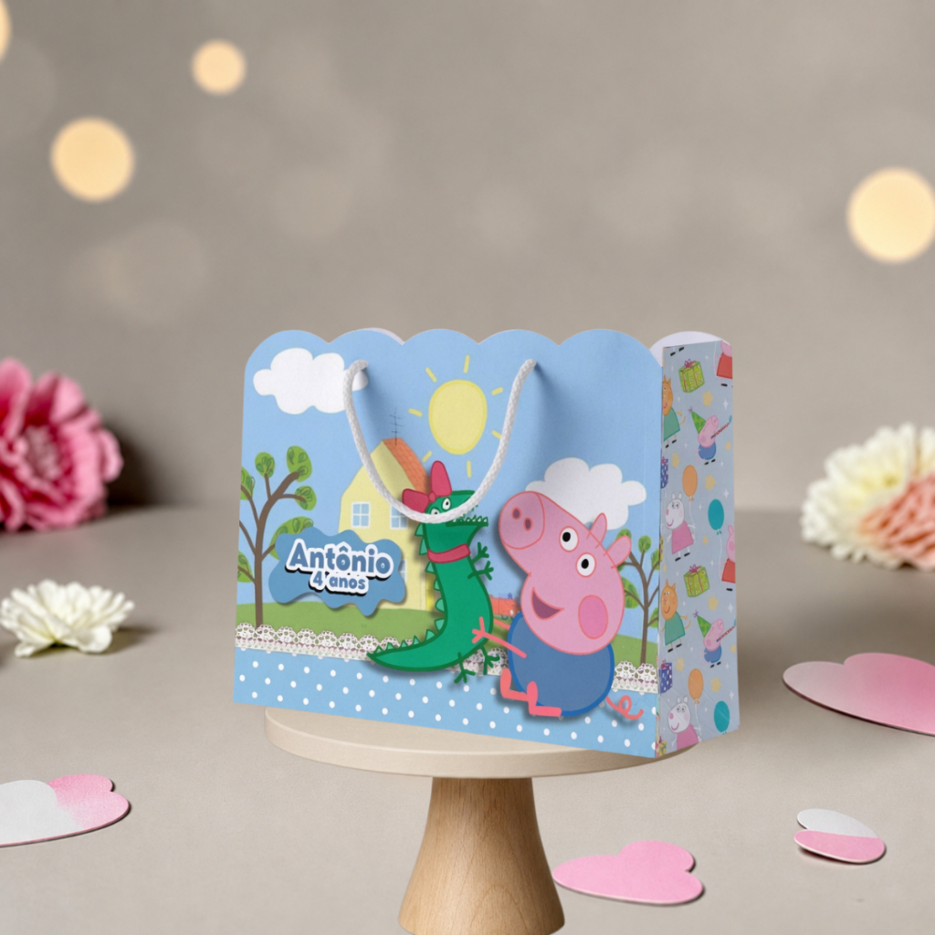 Sacolinha Personalizada Bob Esponja Pegue e Monte | Lembrancinha Festa Infantil