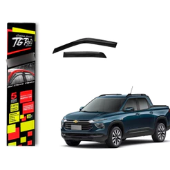 Calha de Chuva Chevrolet Montana 2023 a 2027 TG Poli Defletor 4 portas Protetor Janelas Fumê