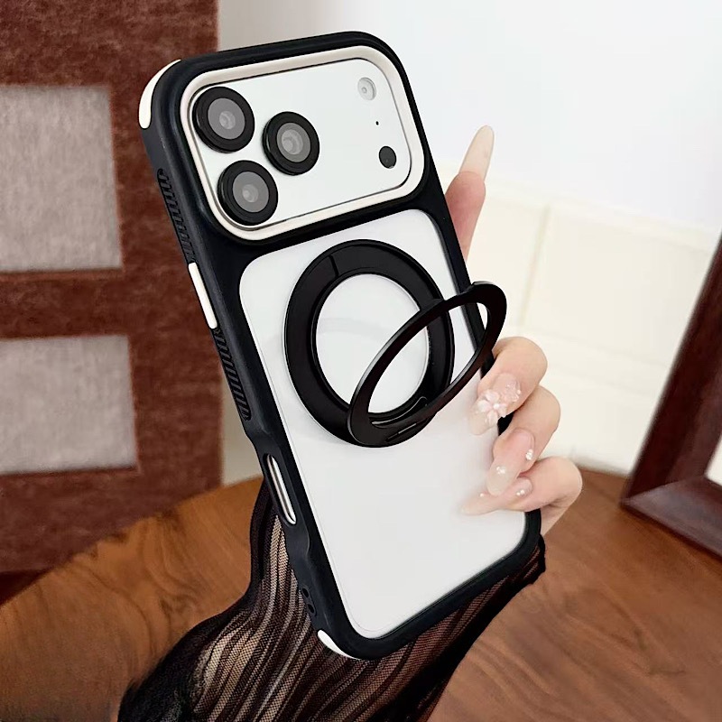 Capa Magnética de Luxo com Suporte 360° – Proteção Antichoque, Acabamento Premium e Compatível com MagSafe Do 17 PRO MAX
