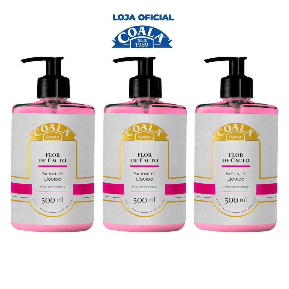 Kit 3 Unidades Sabonete Líquido Coala Home - Flor de Cacto - 500ml