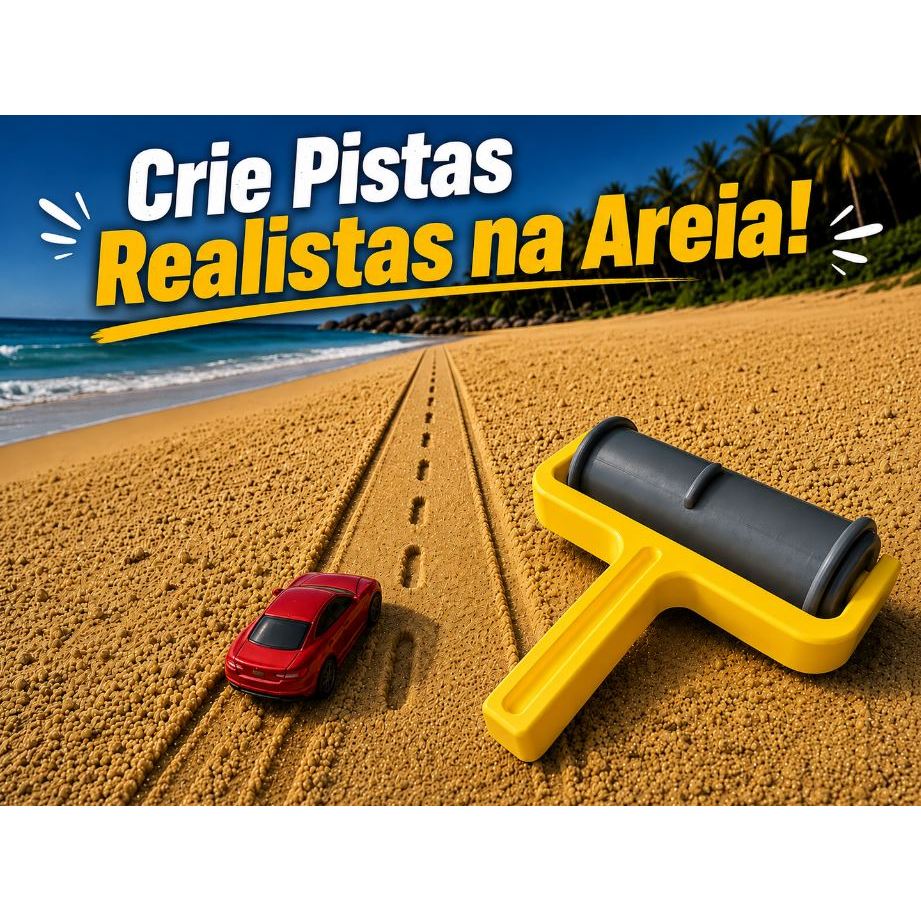 Brinquedo Rolo Marcador de Pista - Praia ou Massinha de Modelar