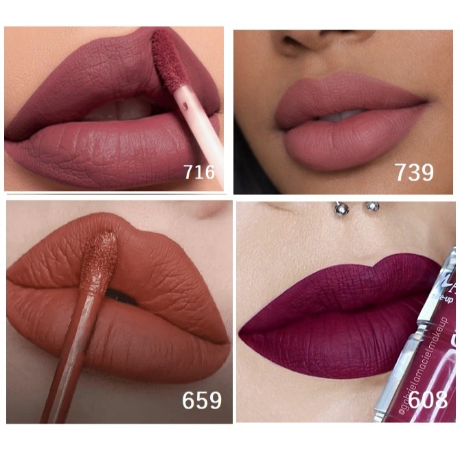 Batom Matte Líquido 24  30 48 horas Max Love Escolha as Cores Promoção Batons Vinho Vermelho Rosa Nude