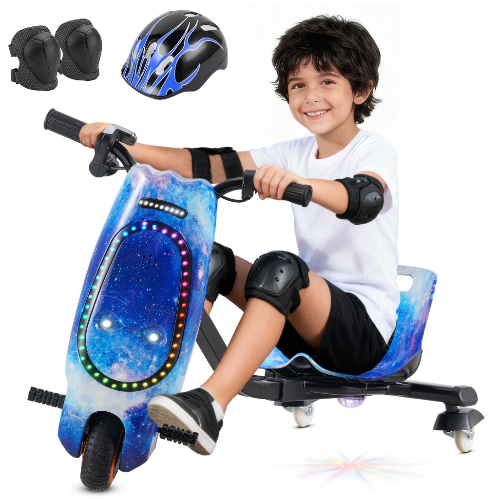 350W Triciclo Elétrico Drift Infantil 15KM/H com Bluetooth, 3 Velocidades, HONEYWHALE