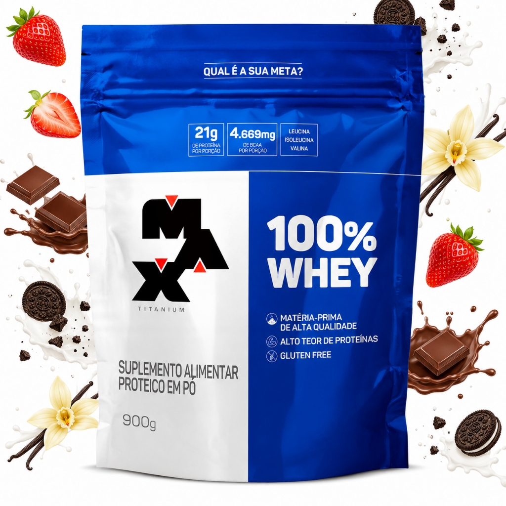Whey Concentrado 100% Max Titanium 900g Original