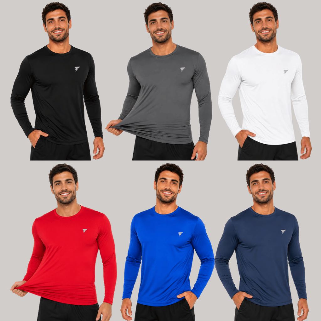 Camiseta Térmica Símbolo Refletivo com proteção UV50+ Segunda pele Dry Fit Academia Masculina Praia