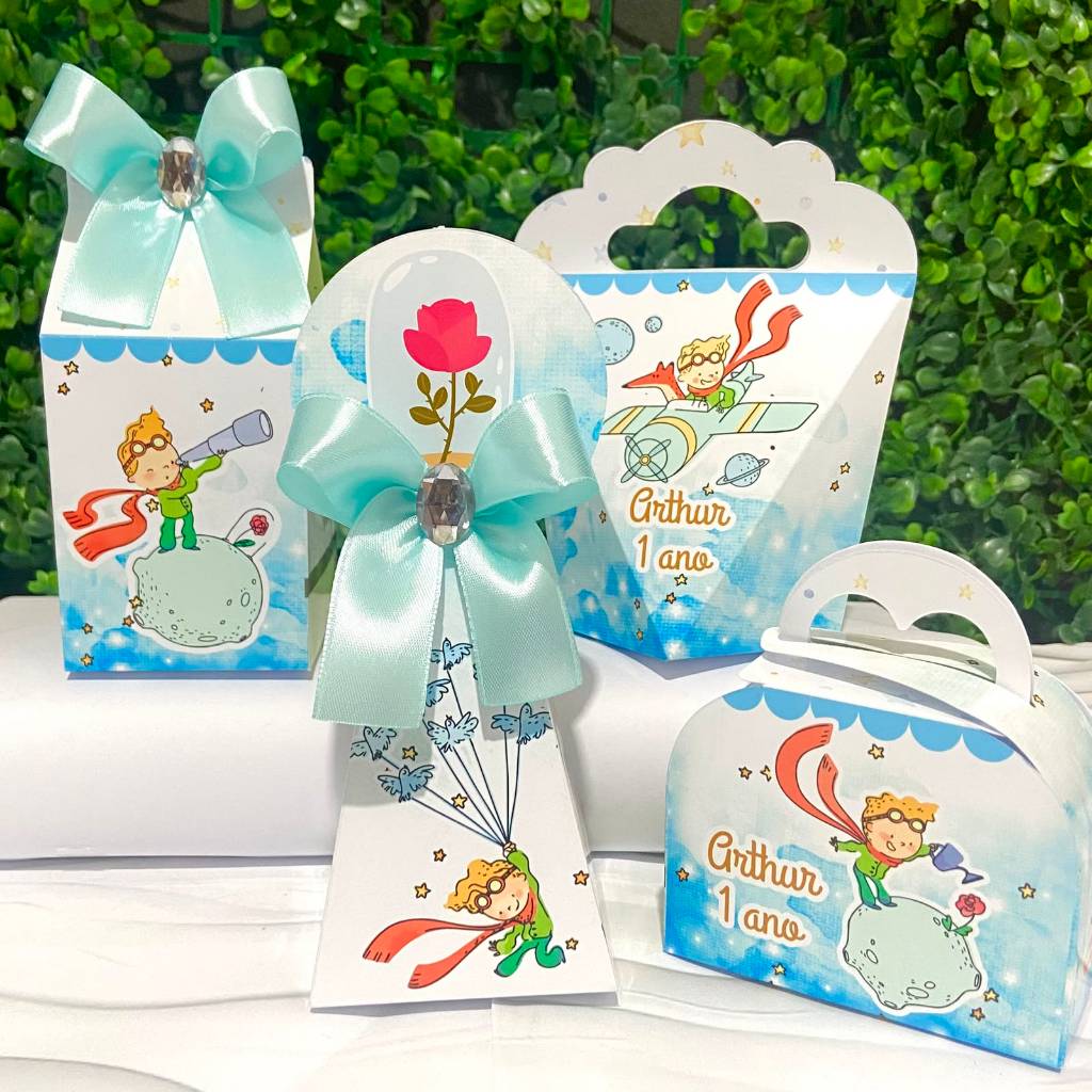 Kit Caixas Personalizadas PEQUENO PRINCIPE Lembrancinhas Festa Infantil Aniversário Desmontadas