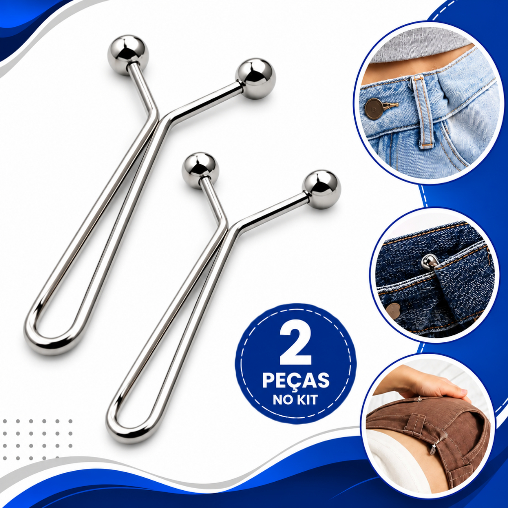 Alfinete Grampo Aperto Ajuste Pence Cintura Calça Roupas Largas