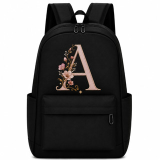 Mochila Escolar Infantil e Adulto Feminina Letra Personalizada Trabalho Faculdade Reforça…