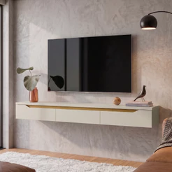 Rack Suspenso P/TV até 70 Polegadas 180cm Uno Sala de Estar Moderna