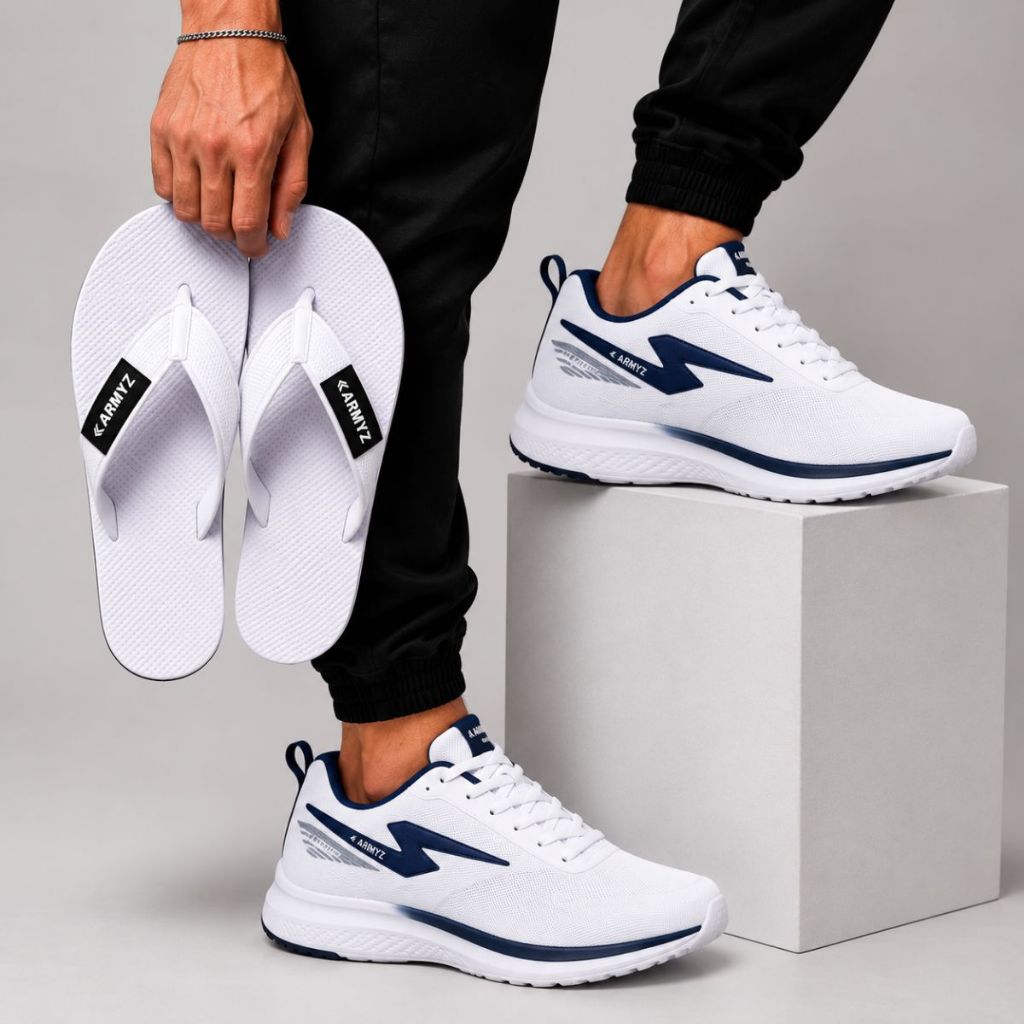 Kit Esportivo Masculino com Tênis Leve e Macio e Chinelo Confortável — foto 4